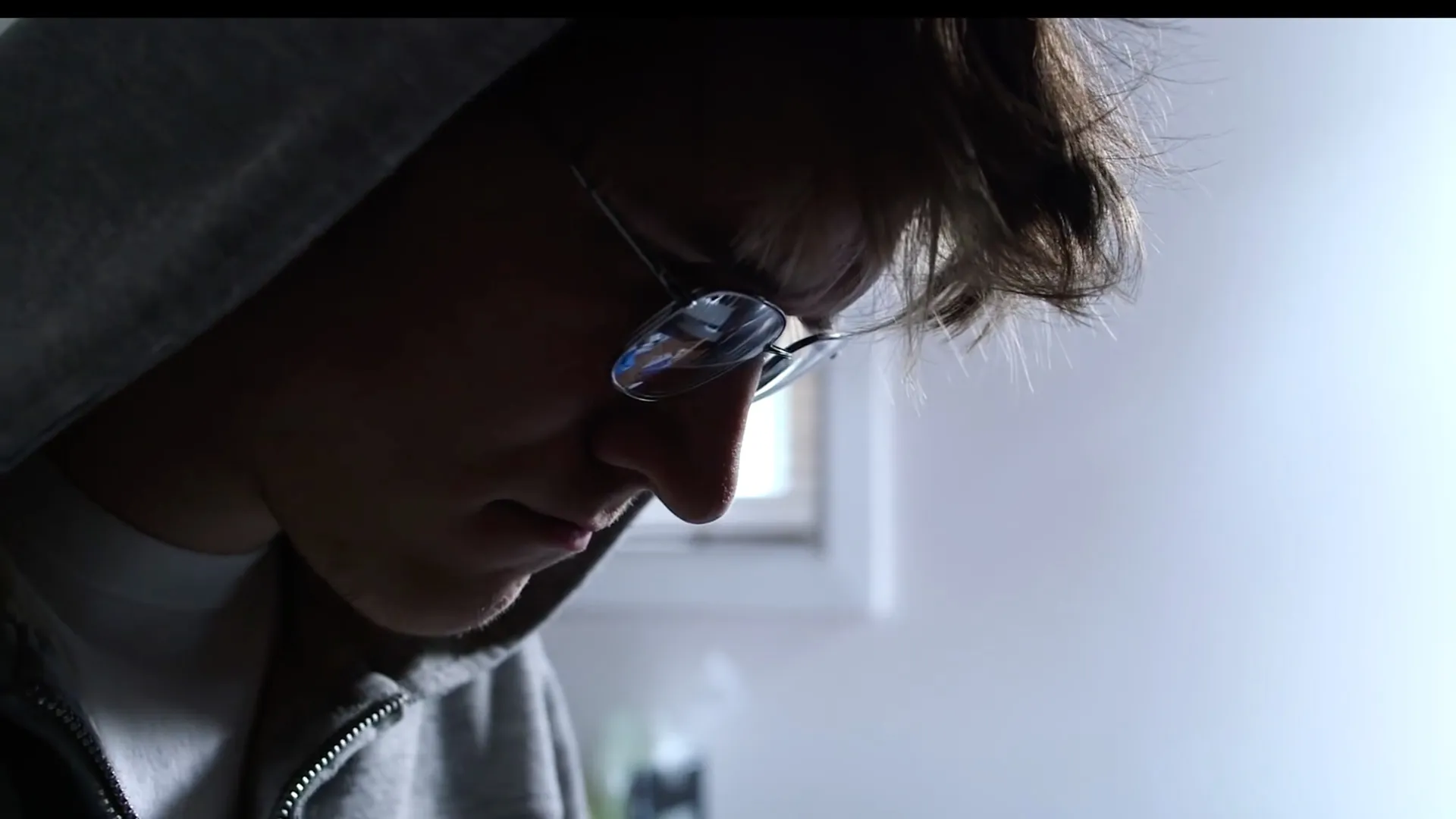 Frame from the promo for Bo Burnham’s special “what.”