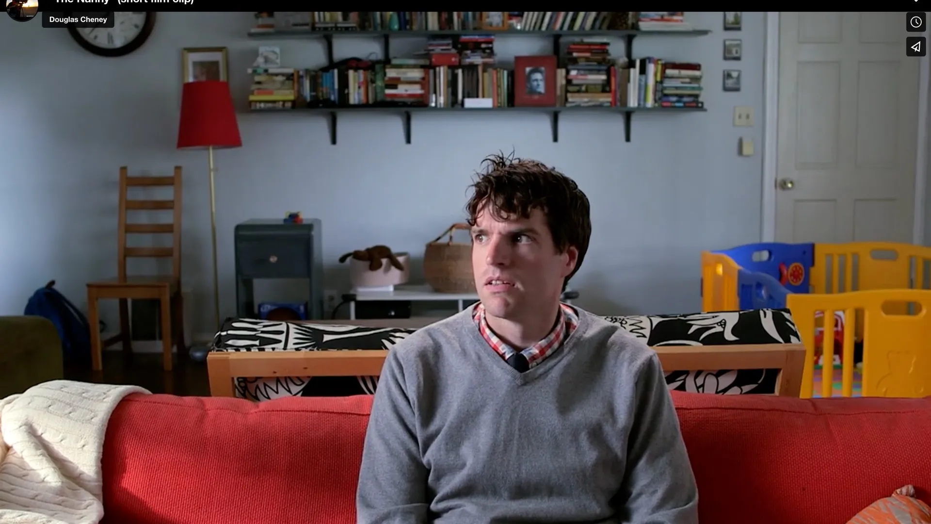 Tim Simons in the short film “The Nanny”